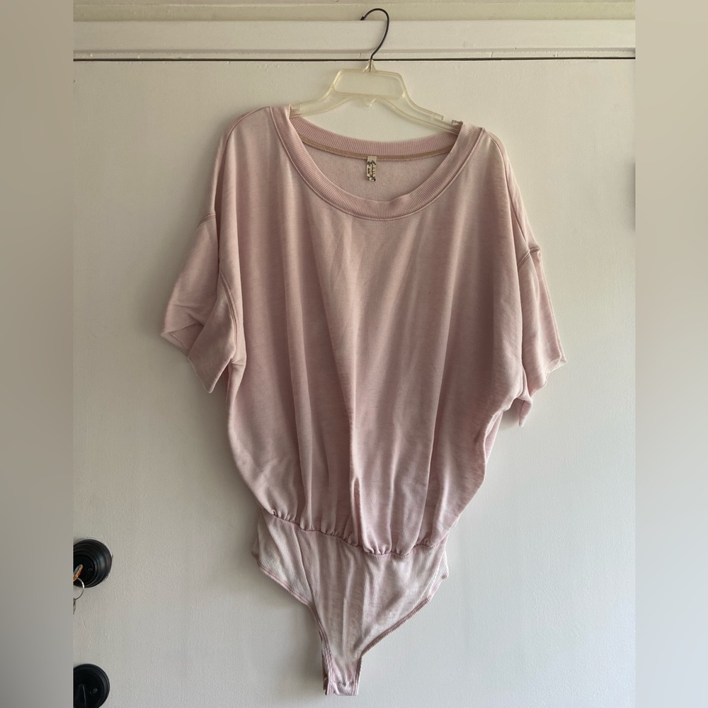 Women's Pink Off the Shoulder Bodysuit